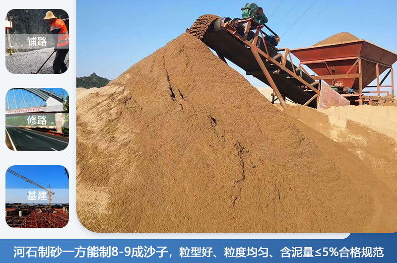 河石制砂一方能制幾成？河石制砂機設備有哪些？