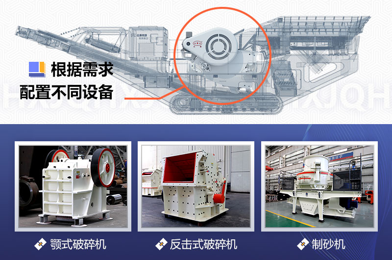 移動(dòng)破碎機(jī)不同的設(shè)備配置，其價(jià)格有所差異